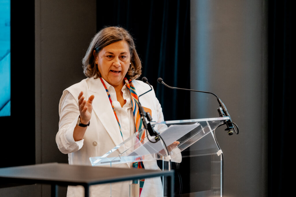 Paola D’Angelo, Managing Director, SPTF Europe speaking at EDFI event on SFDR 2.0.
